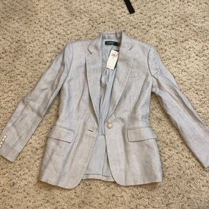 Herringbone Linen Blazer